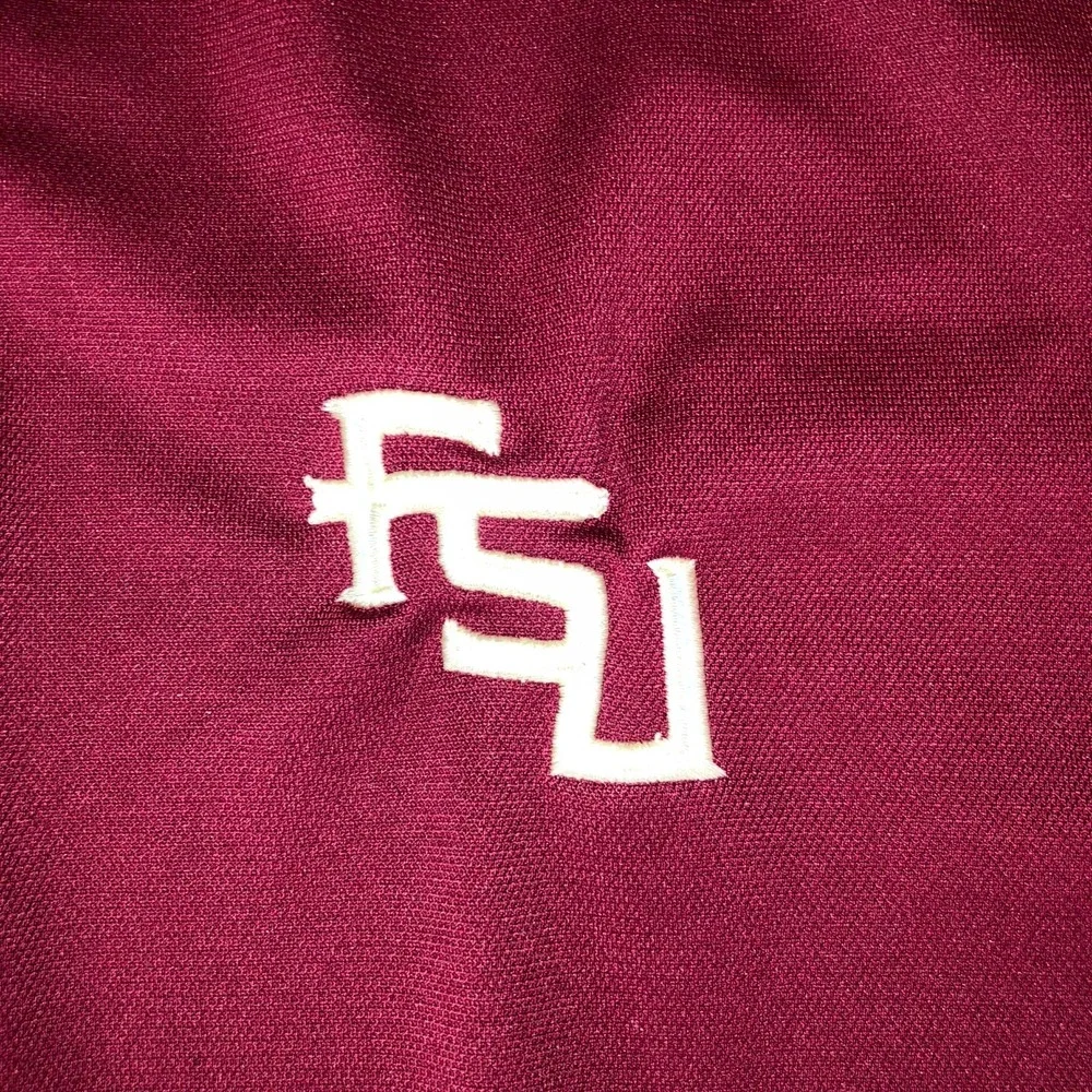 Nike Golf NCAA Florida State Seminoles Polo Shirt Mens XL Maroon Dri Fit